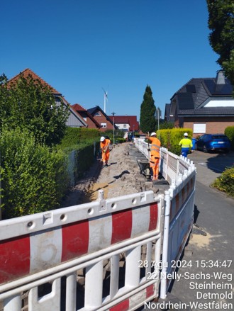 Steinheim — Nelly-Sachs-Weg road works under full closure, 2024